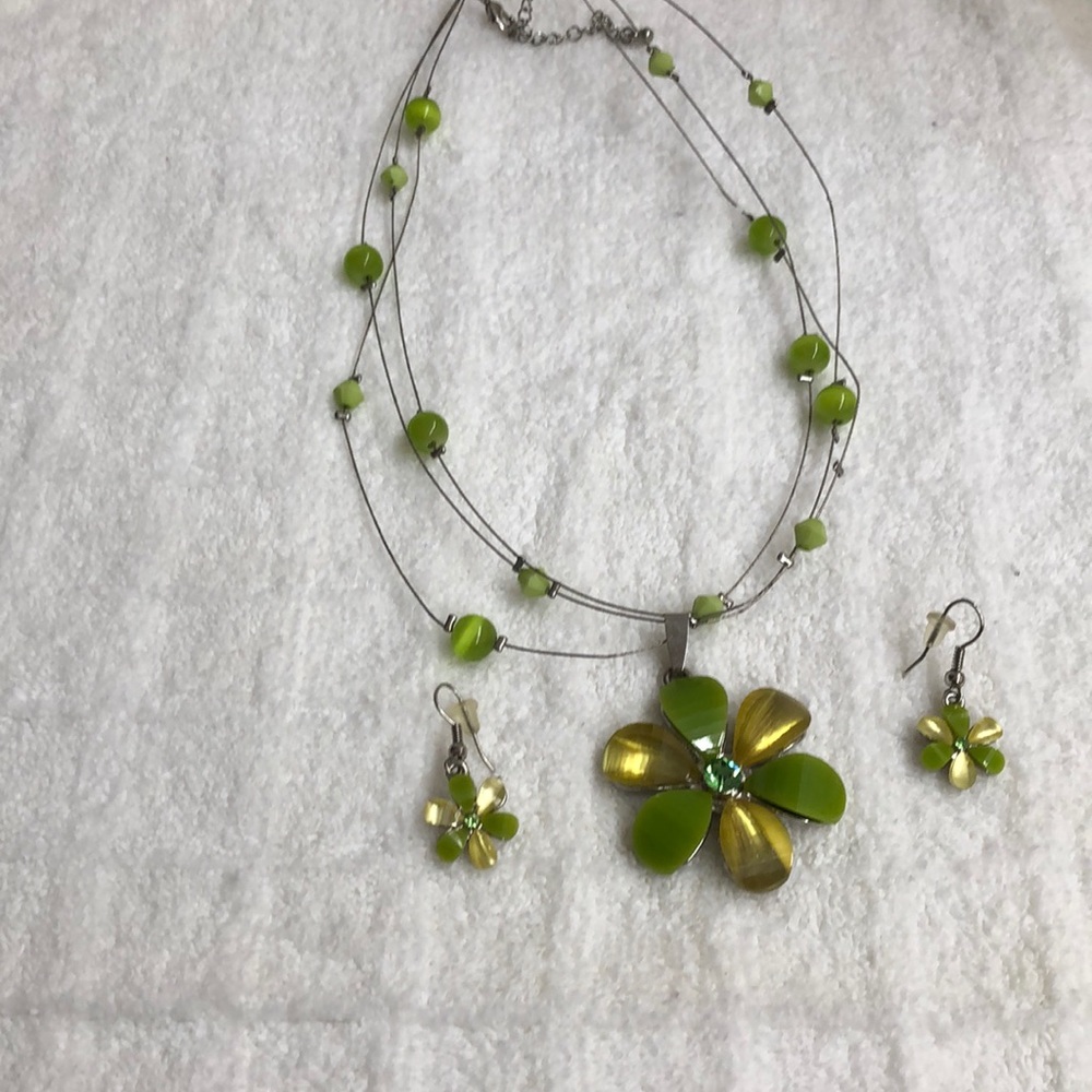 Necklace and earrings